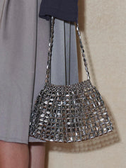 PROD 2024 Pre-spring One Size / Silver / In-stock Metal Hollow Pouch