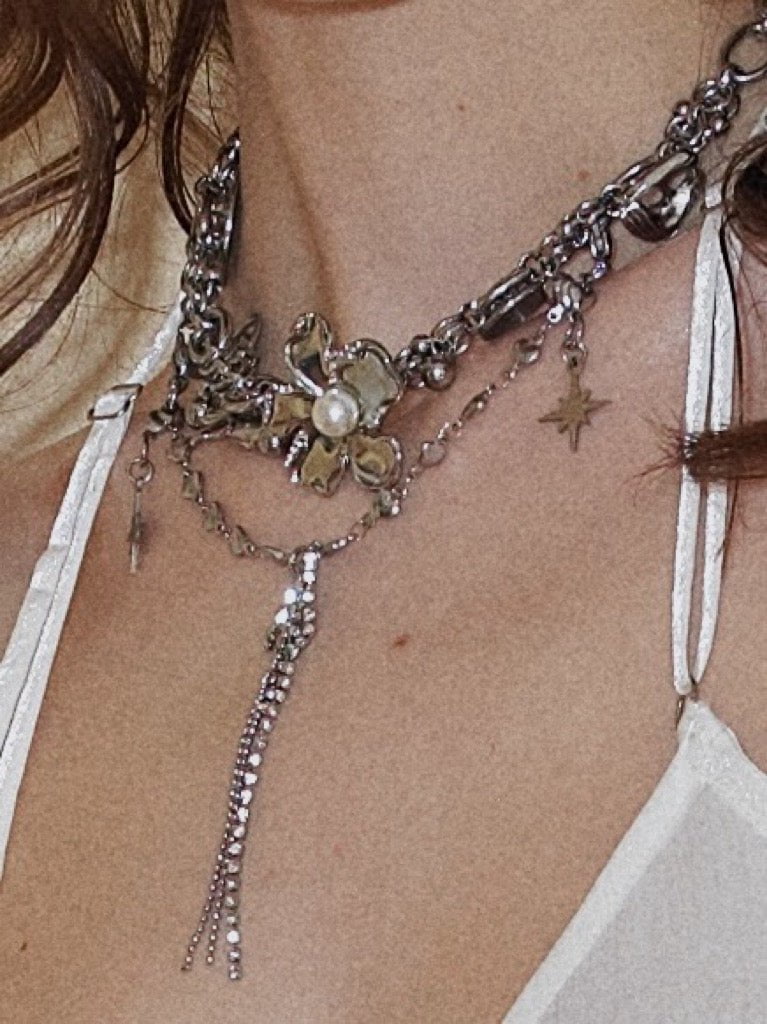 PROD 2024 Pre-spring One Size / Silver / In-stock Multilayer Metal Necklace