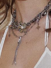 PROD 2024 Pre-spring One Size / Silver / In-stock Multilayer Metal Necklace