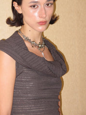 PROD 2024 Pre-spring One Size / Silver / In-stock Multilayer Metal Necklace