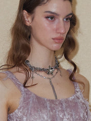 PROD 2024 Pre-spring One Size / Silver / In-stock Multilayer Metal Necklace