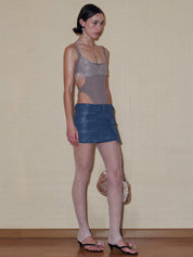 PROD 2024 Pre-spring One Size / White / In-stock Mesh Rhinestone Tights (Freely Cutable)