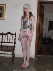 PROD 2024 Pre-spring One Size / White / In-stock Mesh Rhinestone Tights (Freely Cutable)