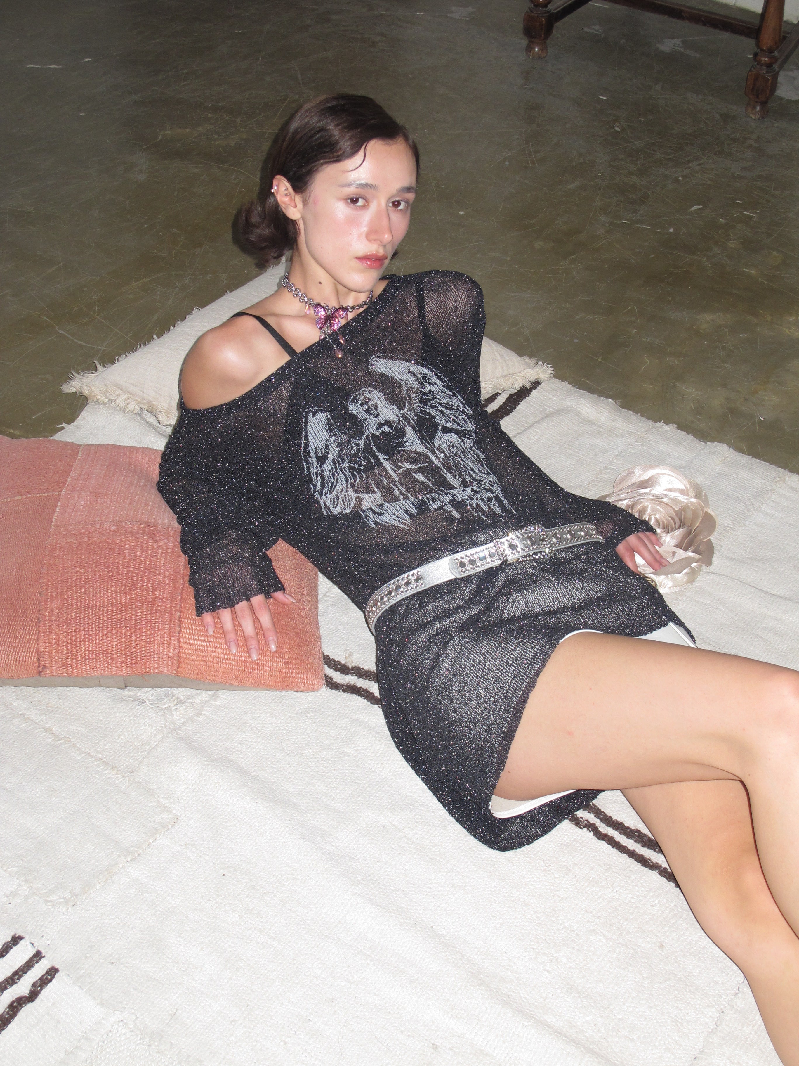  In-stock Semi-Sheer Angel Long sleeve