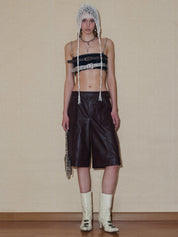 PROD 2024 Pre-spring Punk Faux Leather Shorts