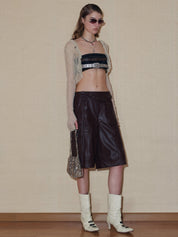 PROD 2024 Pre-spring Punk Faux Leather Shorts