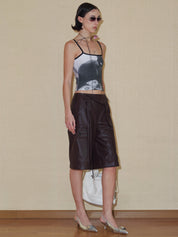 PROD 2024 Pre-spring Punk Faux Leather Shorts
