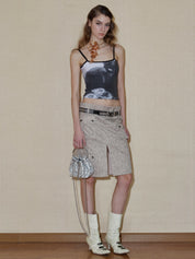 PROD 2024 Pre-spring Reversible Crowned Cat Cami Top