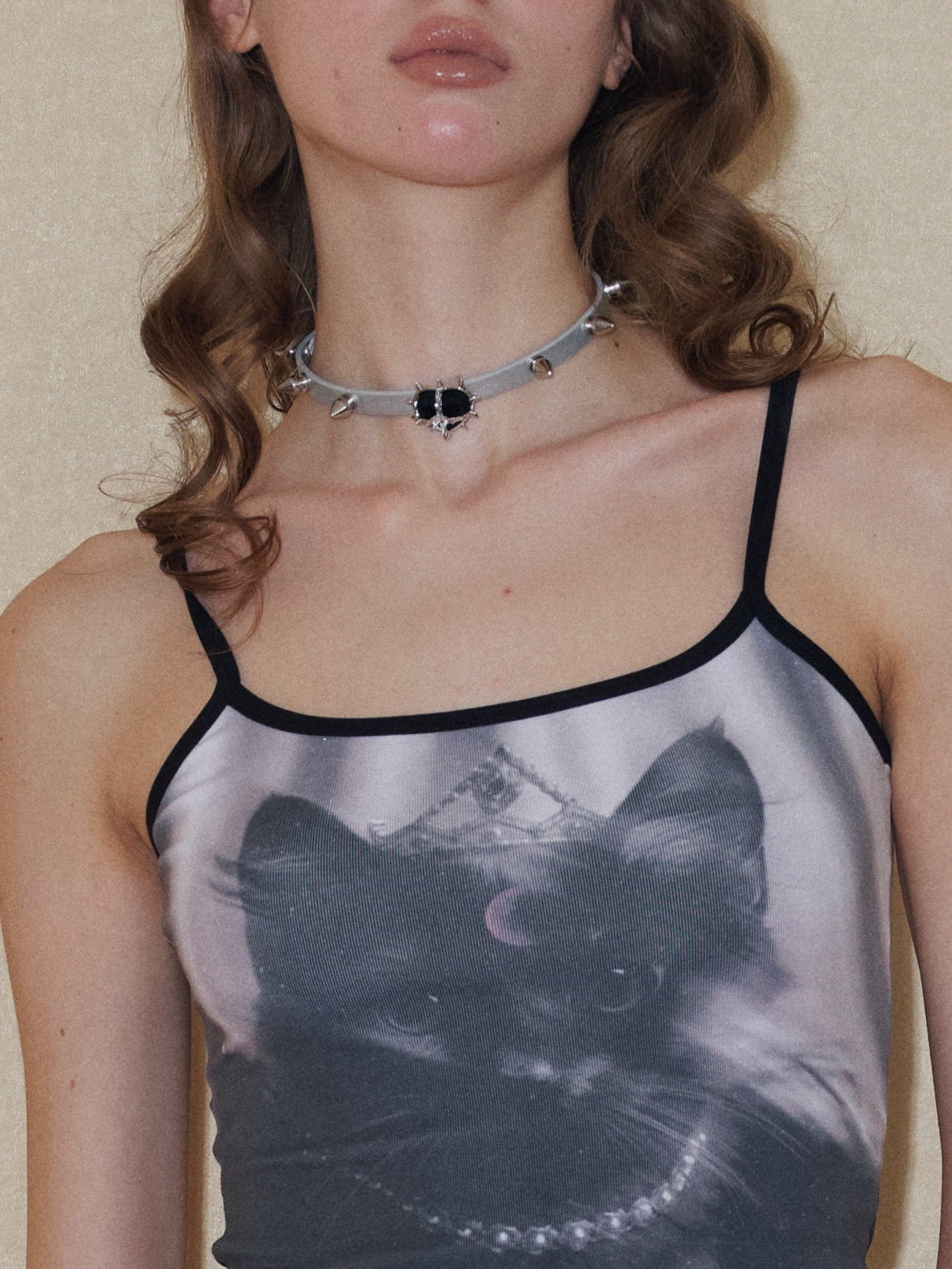 PROD 2024 Pre-spring Reversible Crowned Cat Cami Top