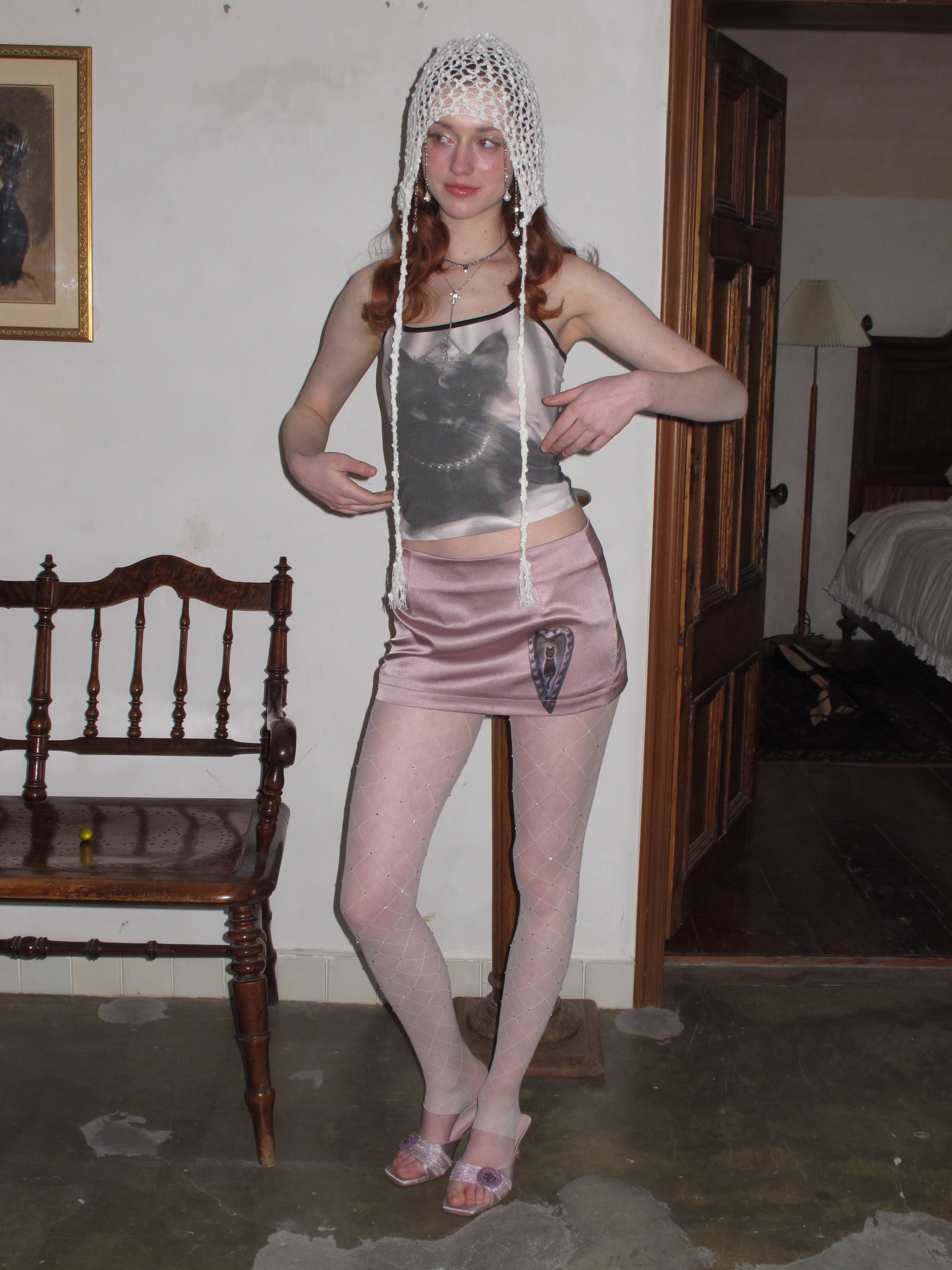 PROD 2024 Pre-spring Reversible Crowned Cat Cami Top