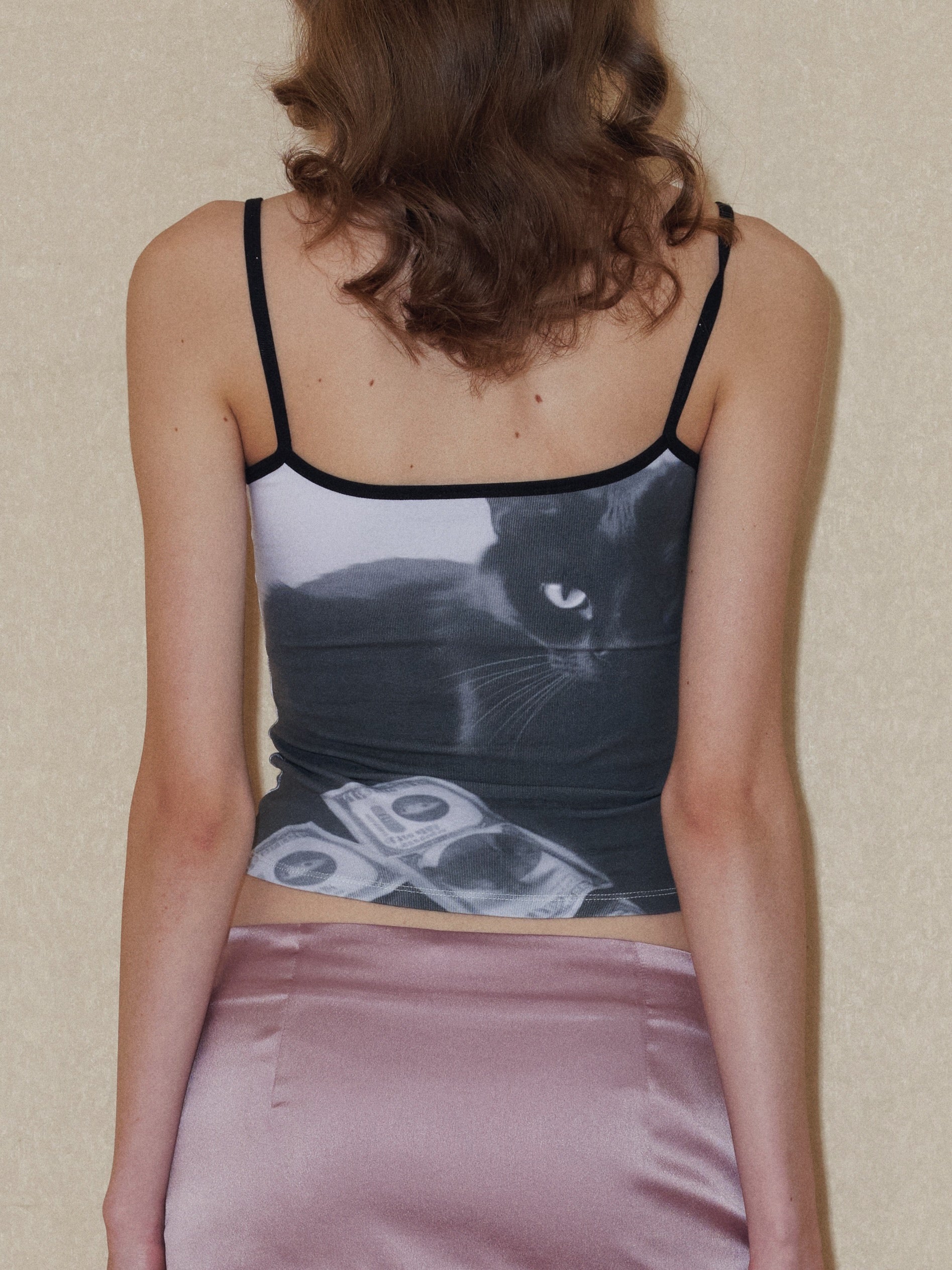 PROD 2024 Pre-spring Reversible Crowned Cat Cami Top