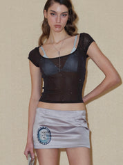 PROD 2024 Pre-spring Semi-Sheer Sequins Short-sleeved