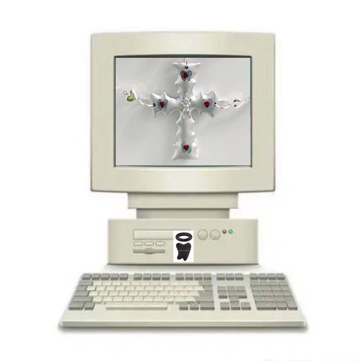 PROD 2024 Pre-spring Silver Cross Punk Necklace