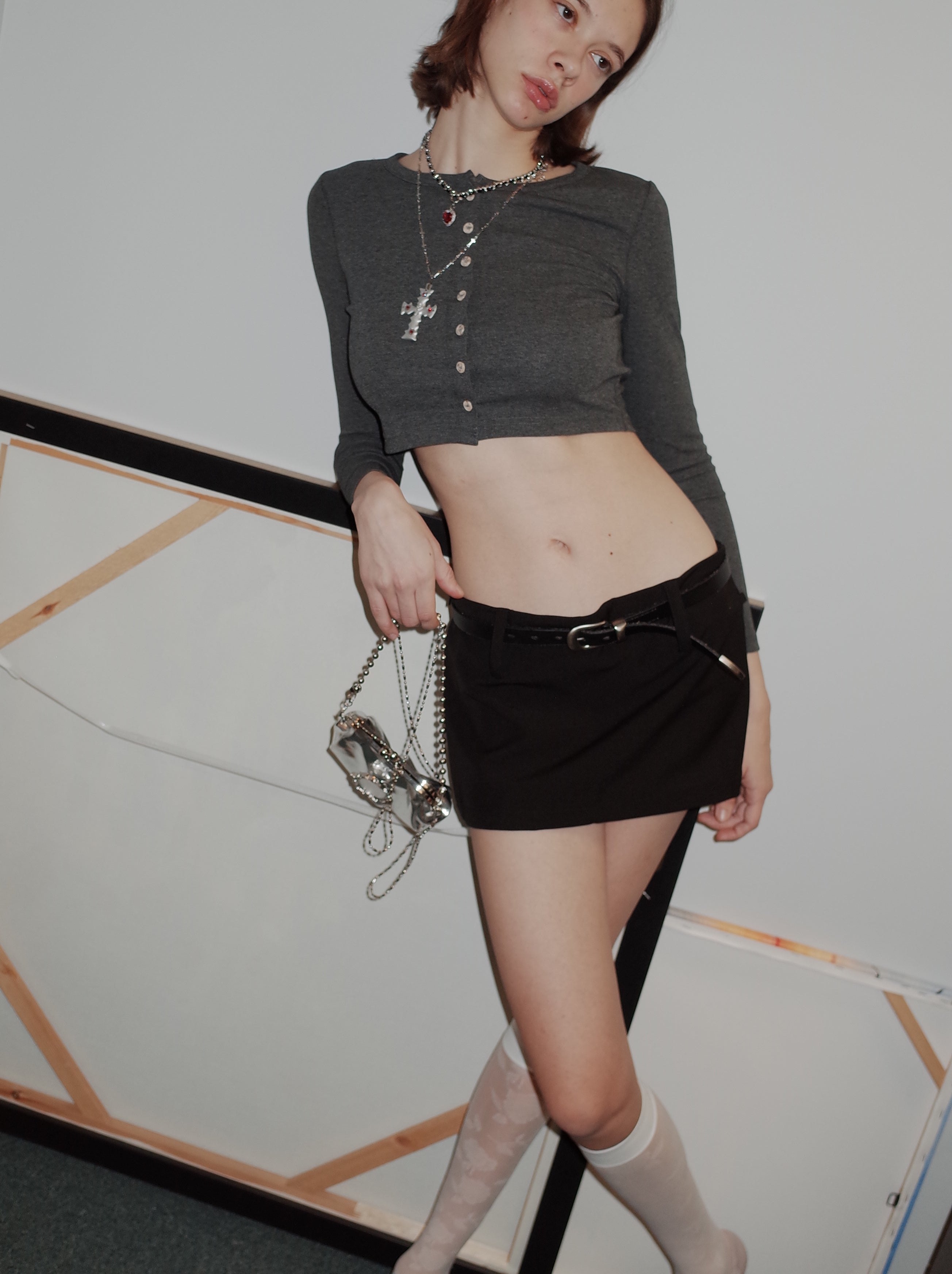 PROD 2024 Pre-spring Silver Cross Punk Necklace