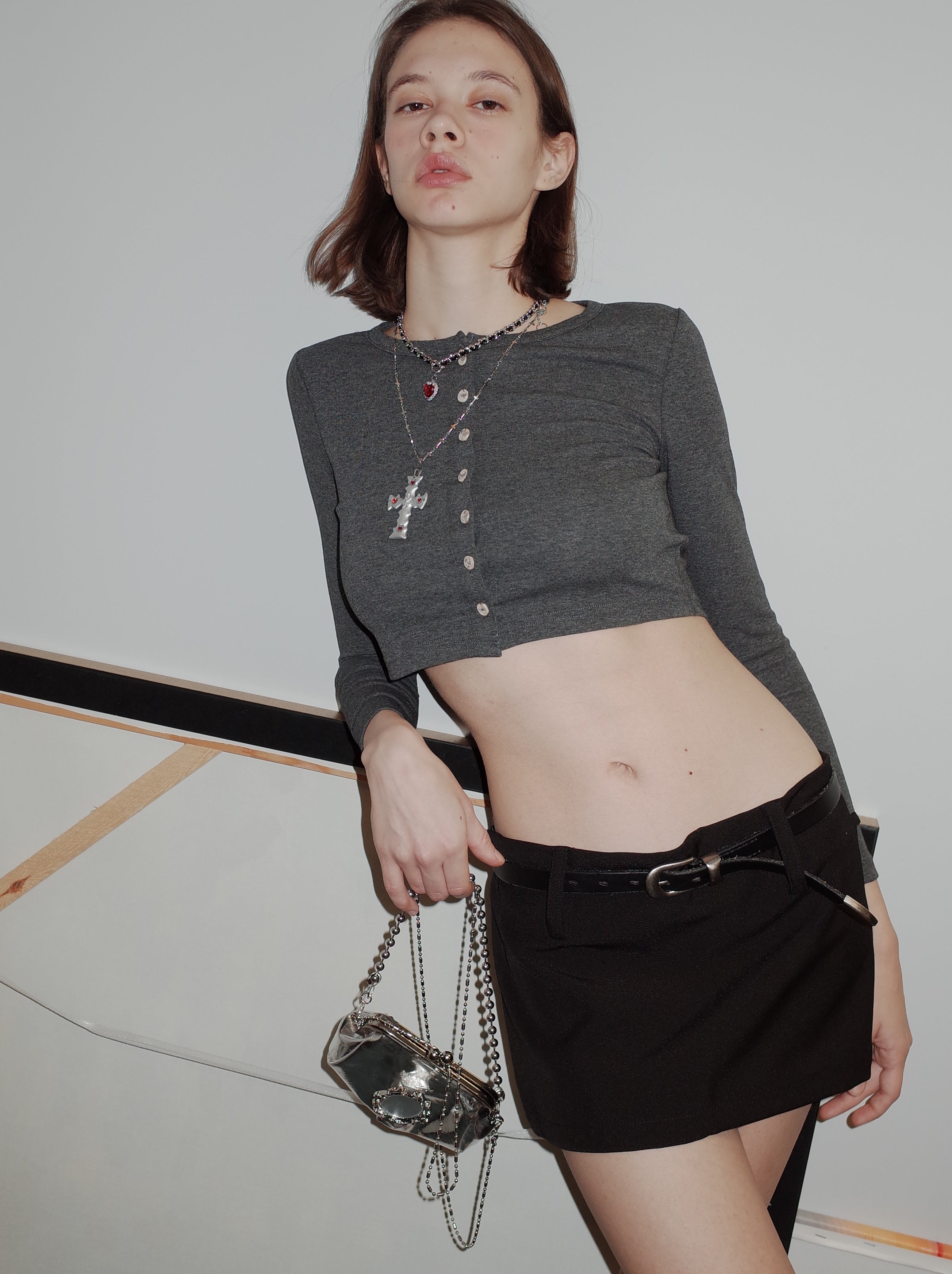 PROD 2024 Pre-spring Silver Cross Punk Necklace