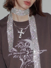 PROD 2024 Pre-spring Silver Cross Punk Necklace