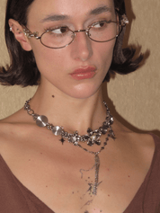 PROD 2024 Pre-spring Silver / One Size / In-stock Multilayer Metal Necklace