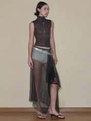 PROD 2024 Pre-spring Turtleneck Pattern Tank Top