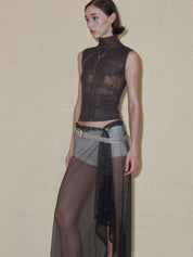 PROD 2024 Pre-spring Turtleneck Pattern Tank Top