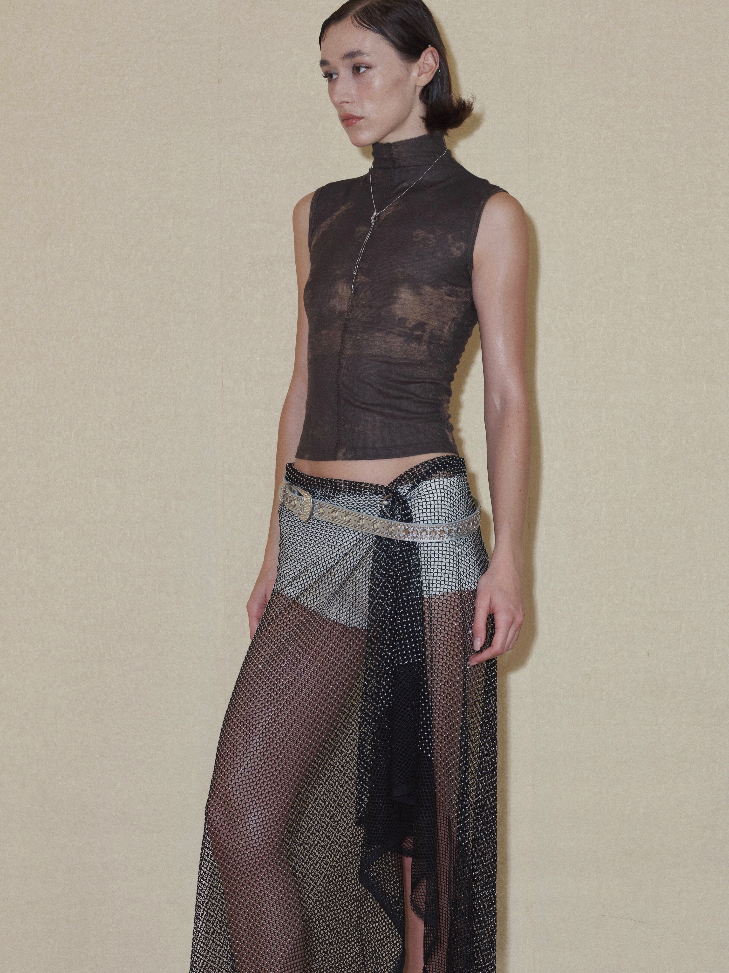 PROD 2024 Pre-spring Turtleneck Pattern Tank Top