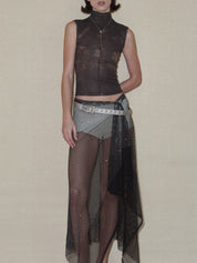 PROD 2024 Pre-spring Turtleneck Pattern Tank Top