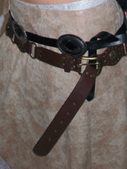 PROD 2025-1 Black belt / One-size / In-stock Punk Rivet Studded Wide Belt