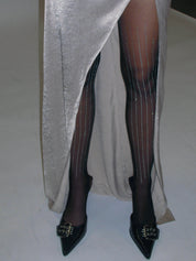 PROD 2025-1 Black / One-size / In-stock Shiny Rhinestone Tights