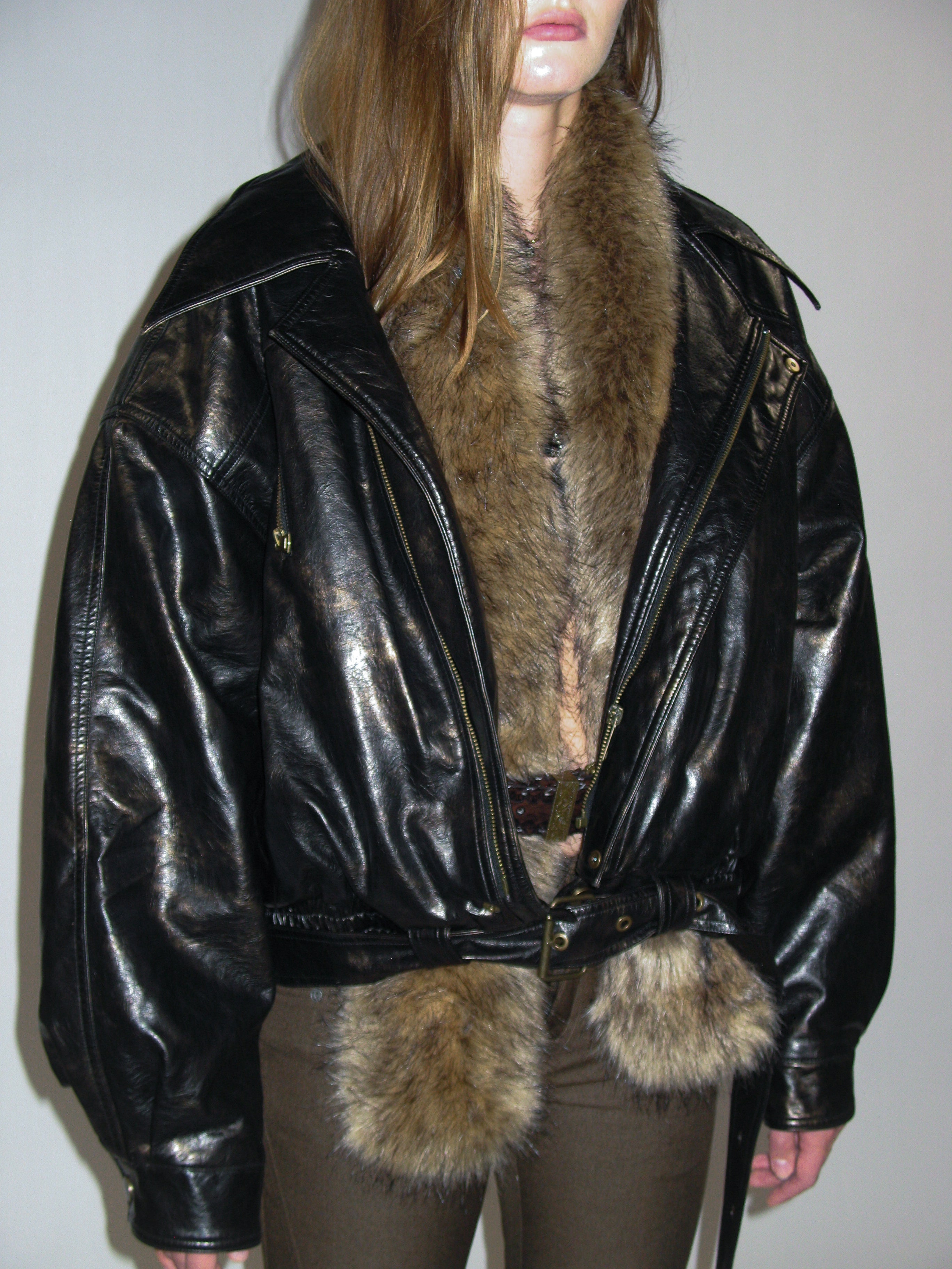 PROD 2025-1 Brown / One-size / In-stock Faux Fur Long Scarf