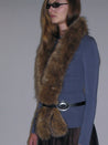 PROD 2025-1 Brown / One-size / In-stock Faux Fur Long Scarf