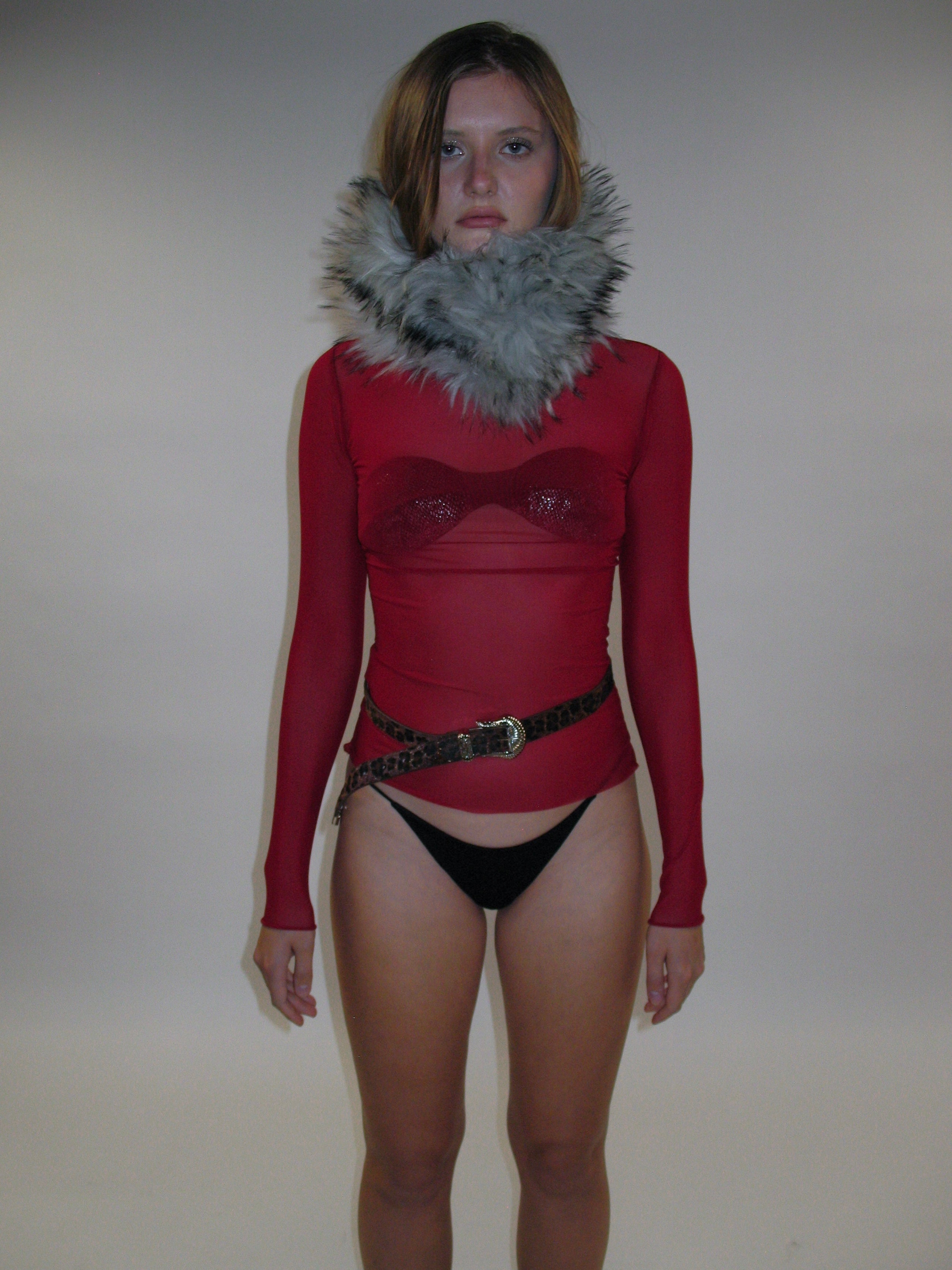 PROD 2025-1 Coffee / One-size / In-stock Leopard Engraved Head Punk Belt