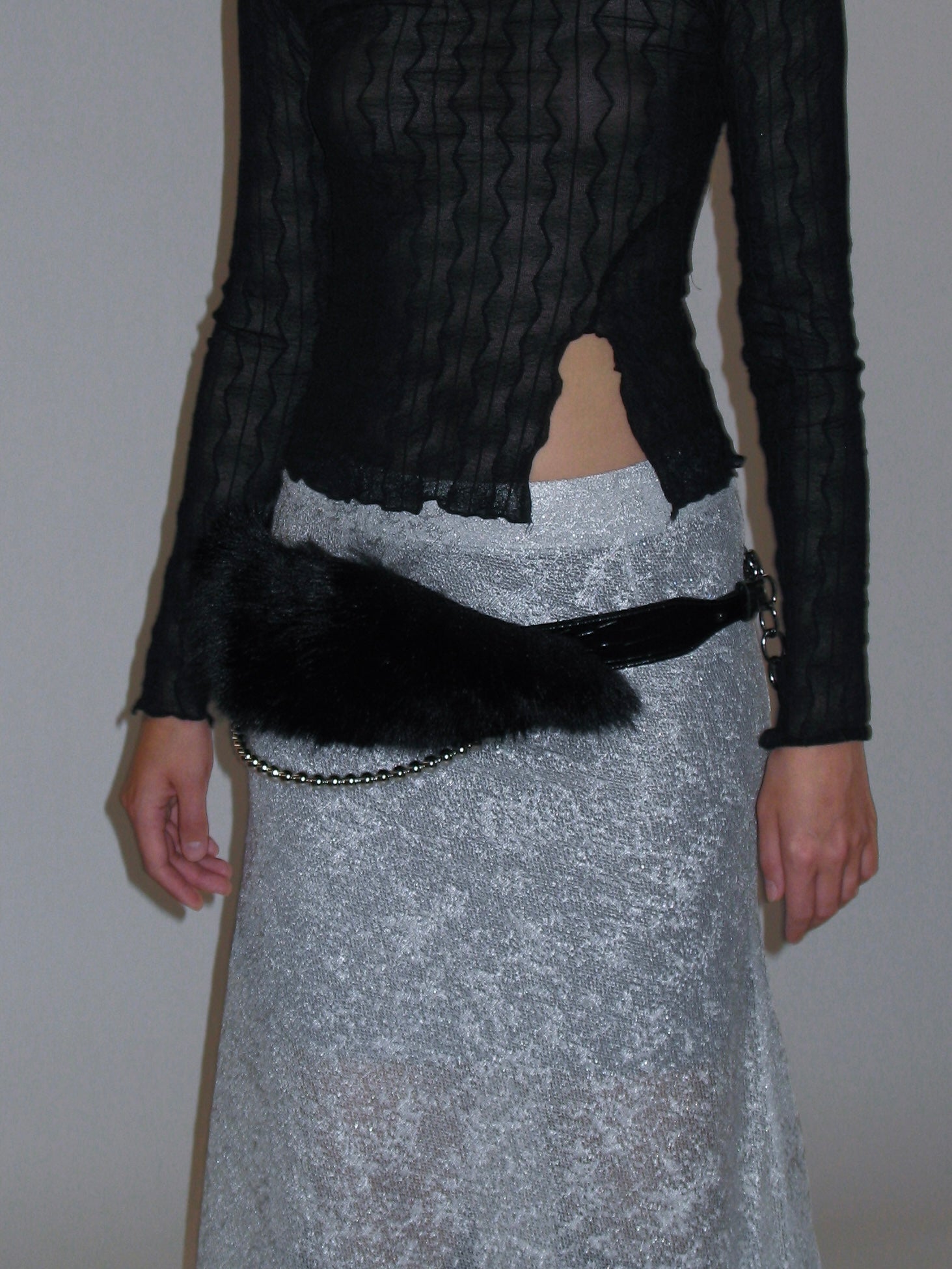 PROD 2025-1 Faux Fur Waist Wide Belt