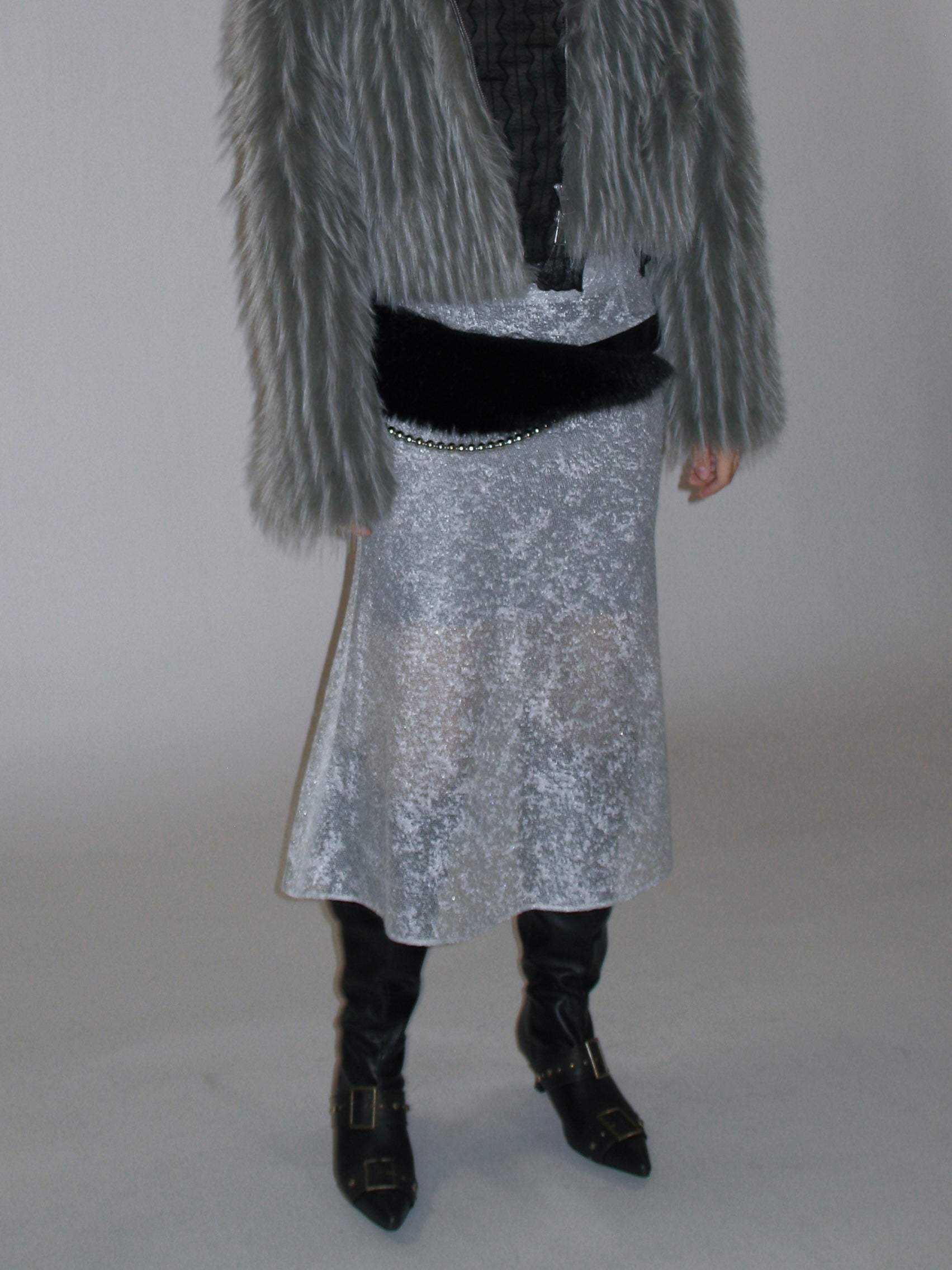 PROD 2025-1 Faux Fur Waist Wide Belt