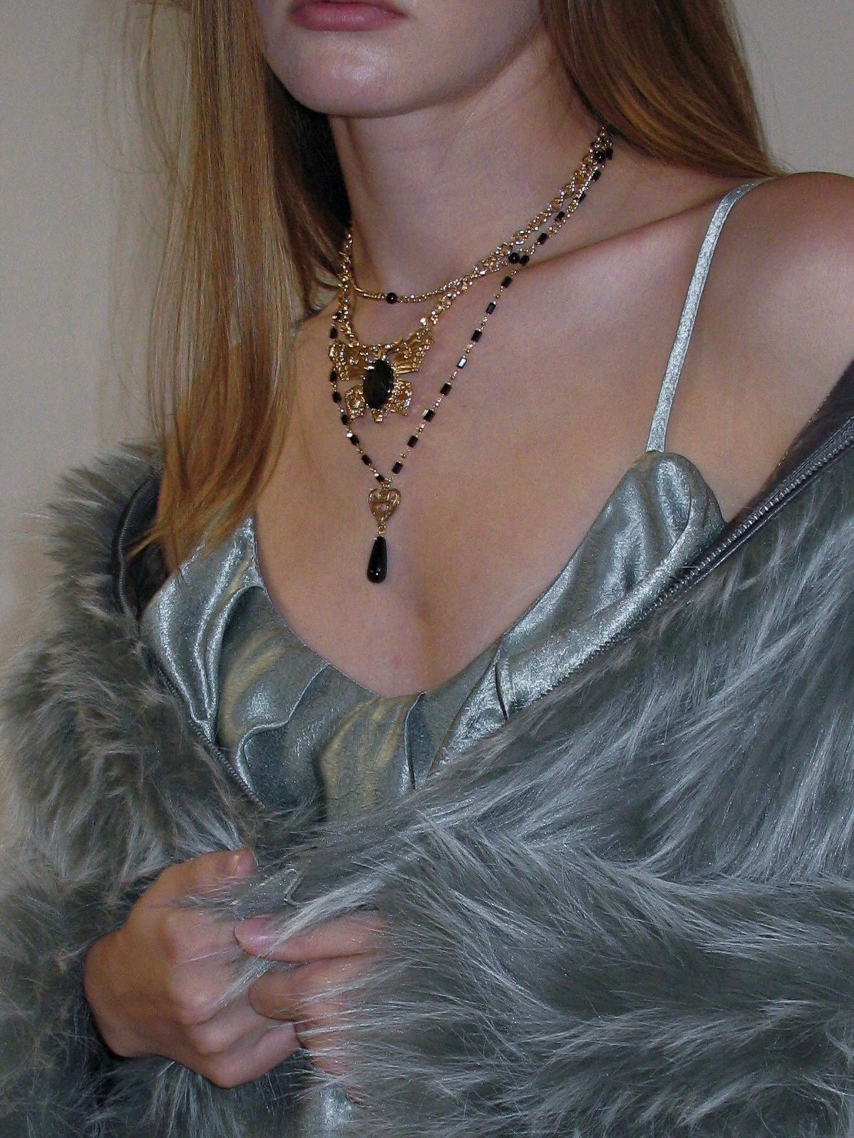 PROD 2025-1 Gold-black / One-size / In-stock Retro Butterfly Steel Necklace