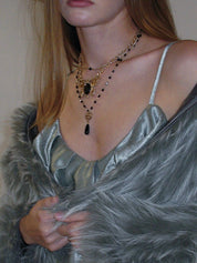 PROD 2025-1 Gold-black / One-size / In-stock Retro Butterfly Steel Necklace