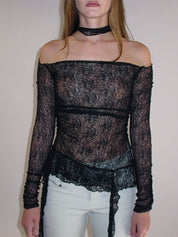 PROD 2025-1 Gossamer Off-Shoulder Sheer Top