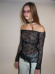 PROD 2025-1 Gossamer Off-Shoulder Sheer Top