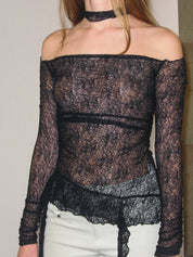 PROD 2025-1 Gossamer Off-Shoulder Sheer Top