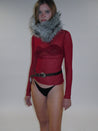 PROD 2025-1 Gray / One-size / In-stock Gray Plush Faux Fur Neckwarmer