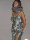 PROD 2025-1 Gray / One-size / In-stock Gray Plush Faux Fur Neckwarmer