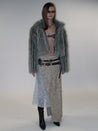 PROD 2025-1 Gray Plush Faux Fur Coat