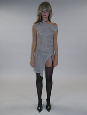 PROD 2025-1 Off-Shoulder Slit Knit Top