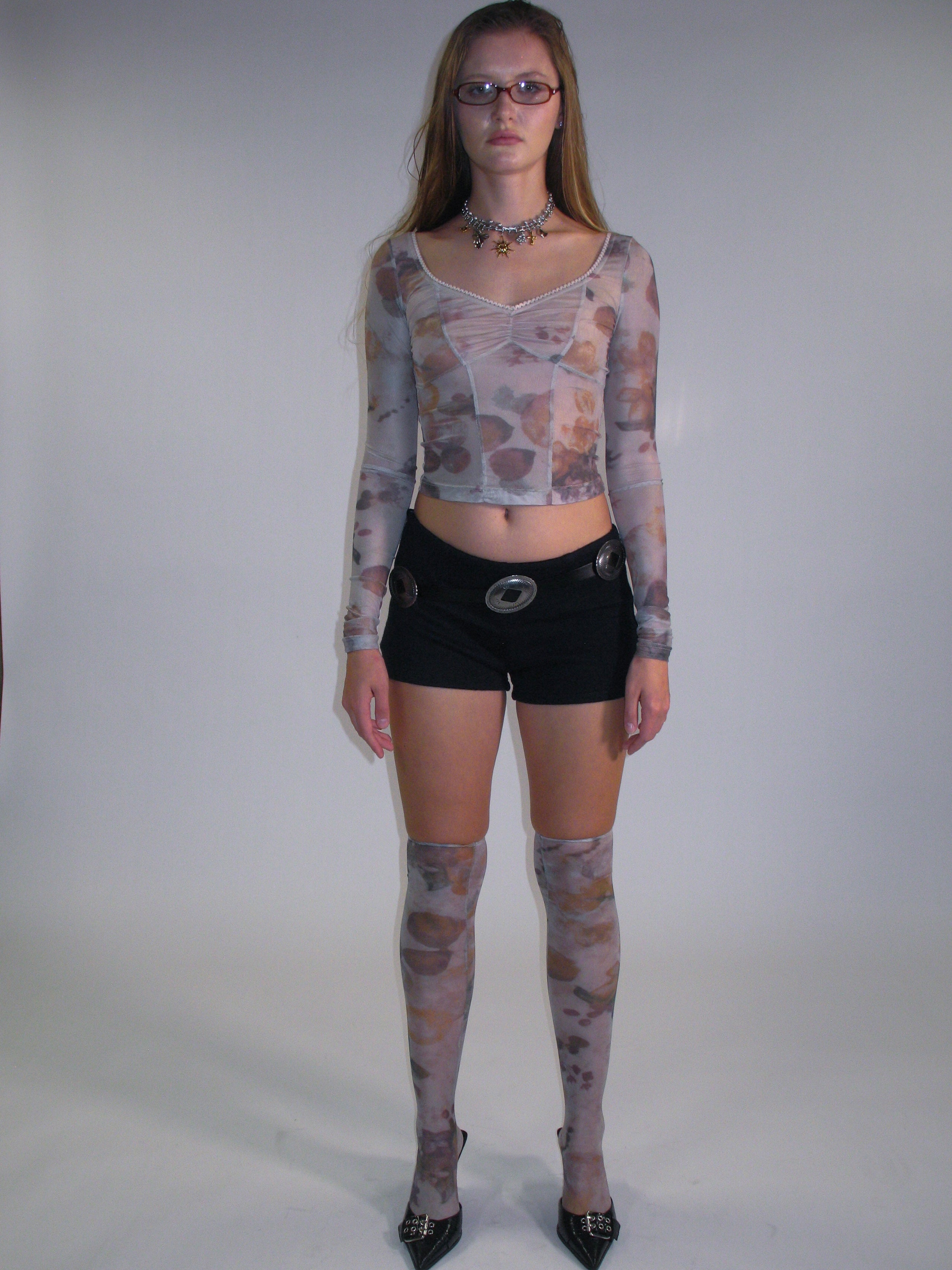 PROD 2025-1 Shadow Mesh V-Neck Layer/ Beige