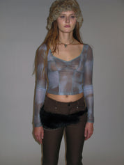 PROD 2025-1 Shadow Mesh V-Neck Layer/ Blue