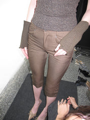 PROD 2025-1 Side Button Capri Pants/ Brown