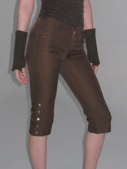 PROD 2025-1 Side Button Capri Pants/ Brown