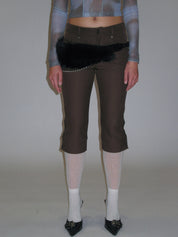 PROD 2025-1 Side Button Capri Pants/ Brown