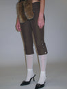 PROD 2025-1 Side Button Capri Pants/ Brown