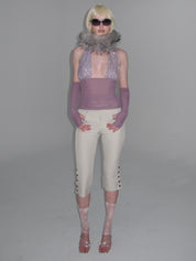 PROD 2025-1 Side Button Capri Pants/ White