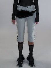 PROD 2025-1 Side Button Capri Pants/ White