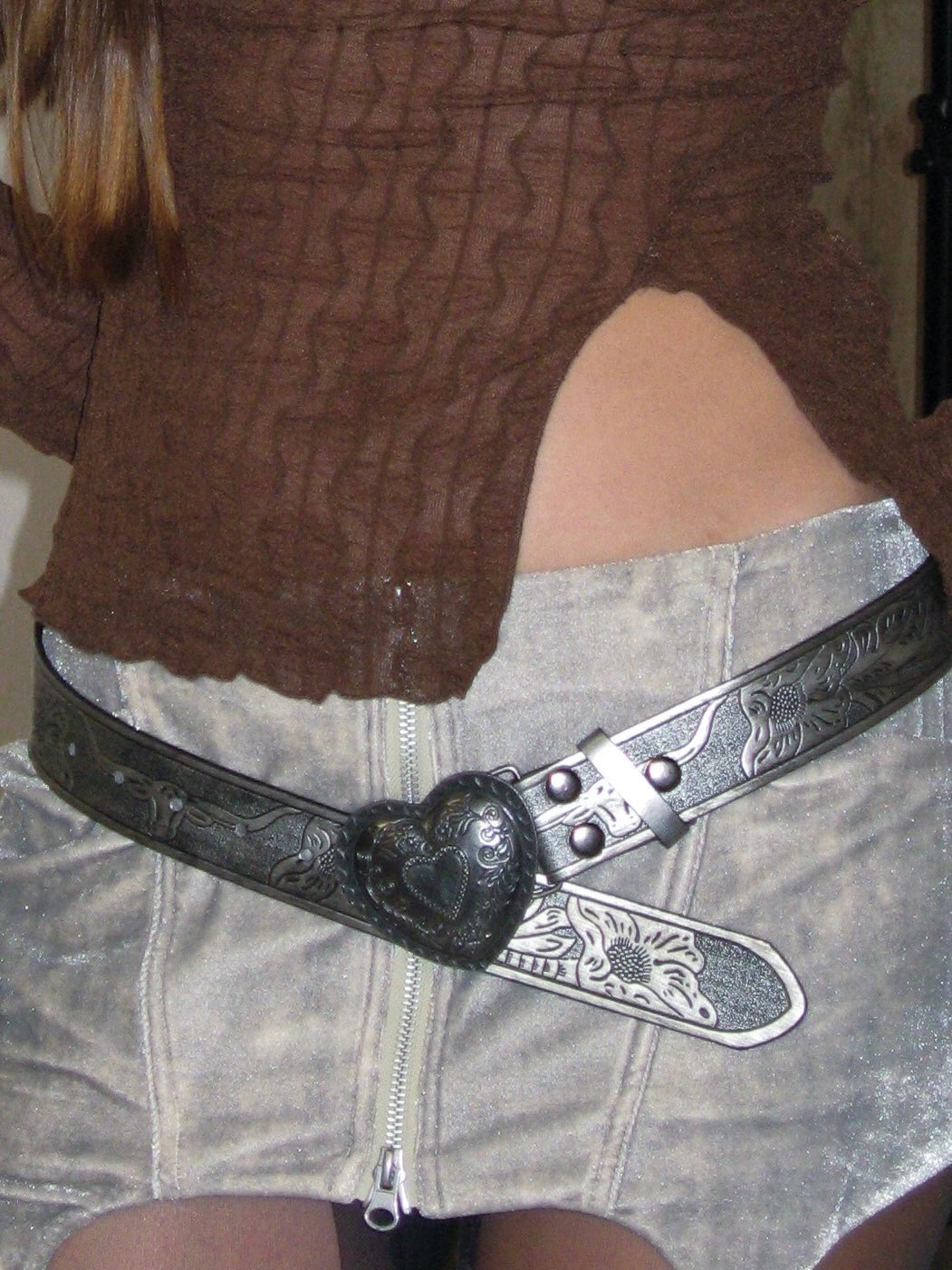  In-stock Silver Love Heart Belt